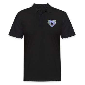 Ein Herz für Hummeln - Männer Poloshirt - Schwarz - Vorne - Kai (181cm)