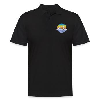 Delphine - Männer Poloshirt - Schwarz - Vorne - Kai (181cm)