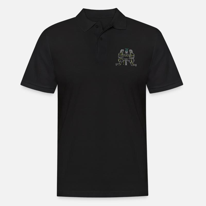Zwilling - Männer Poloshirt - Schwarz