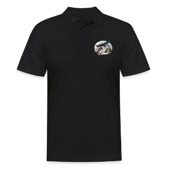 Baretgeier Nationalpark Berchtesgaden - Männer Poloshirt - Schwarz - Vorne - Kai (181cm)