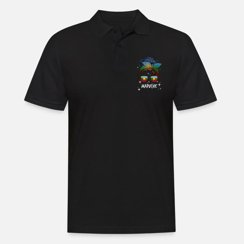 Mapuche - Männer Poloshirt - Schwarz