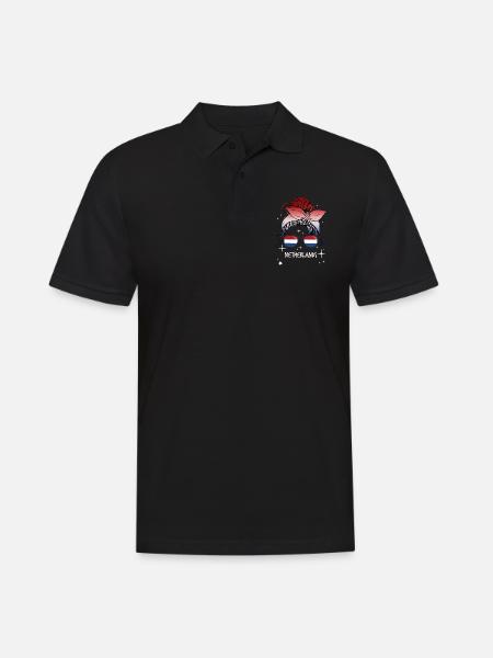 Netherlands - Men's Polo Shirt - black