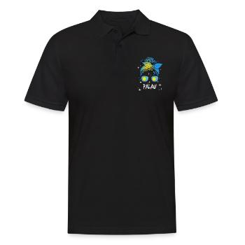 Palau - Männer Poloshirt - Schwarz - Vorne - Kai (181cm)