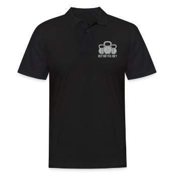 Motivation with humor for the gym - Men's Polo Shirt - black - Front - Kai (181cm)