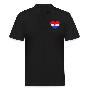 Coeur Croatie - Polo Homme - noir - Devant - Kai (181cm)