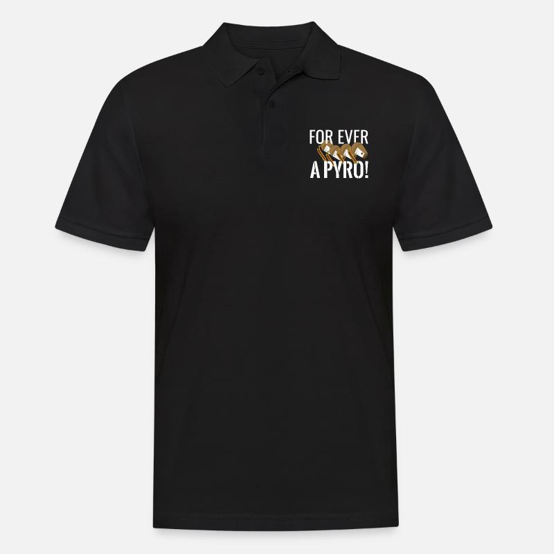 For ever a Pyro - Männer Poloshirt - Schwarz