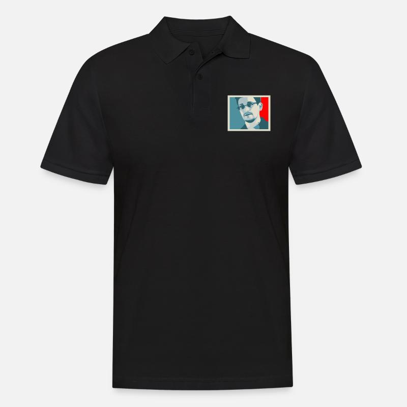 Snowden - Männer Poloshirt - Schwarz