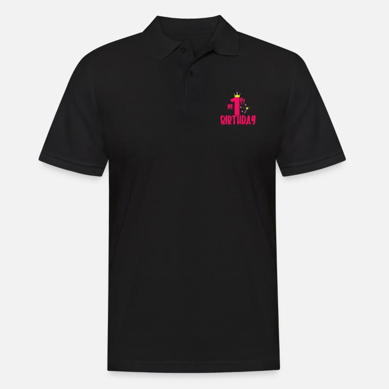 My first Birthday - Männer Poloshirt - Schwarz