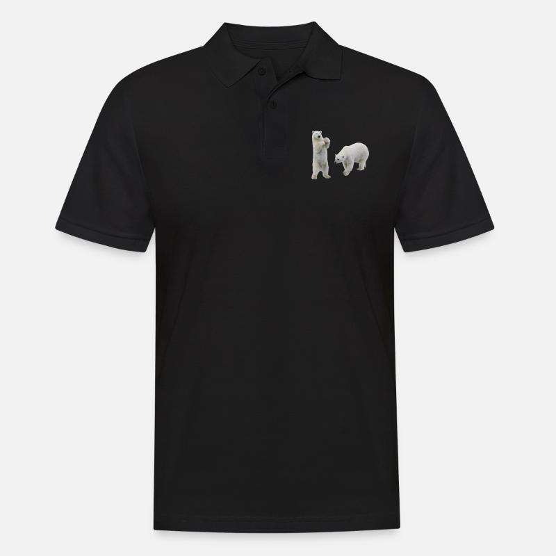 Eisbär - Männer Poloshirt - Schwarz