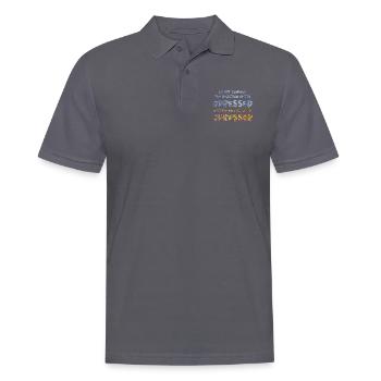 Resistance Phrases - Men's Polo Shirt - charcoal grey - Front - Nico (186cm)