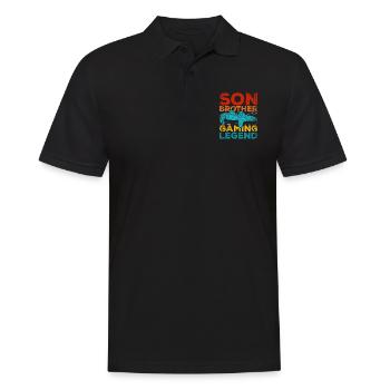 Gaming - Männer Poloshirt - Schwarz - Vorne - Kai (181cm)