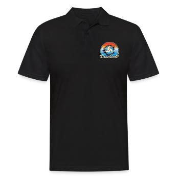 Beachball Ocean vintage ball multi couleur B-Day gif - Polo Homme - noir - Devant - Kai (181cm)