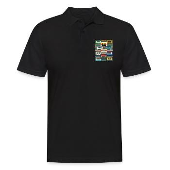 Eighties Retro 80s Cassette - Men's Polo Shirt - black - Front - Kai (181cm)