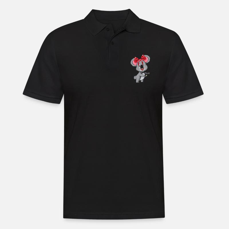 Koala - Männer Poloshirt - Schwarz