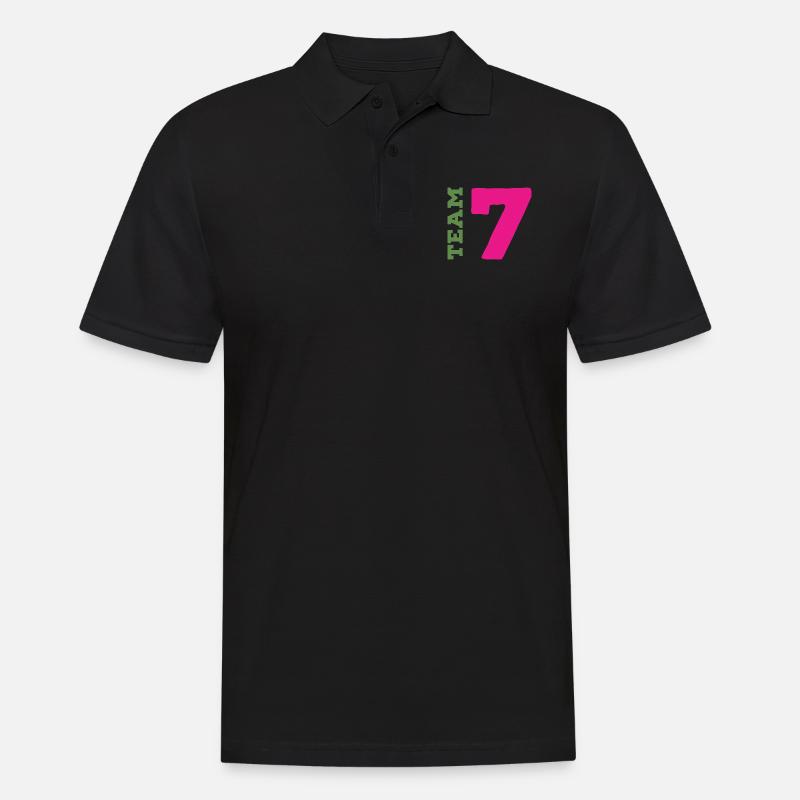 TEAM 7 - Männer Poloshirt - Schwarz