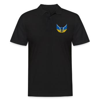Ukraine Logo - Männer Poloshirt - Schwarz - Vorne - Kai (181cm)