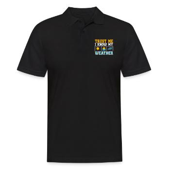 Trust Me I Know My Weather Meteorology Meteorolog - Men's Polo Shirt - black - Front - Kai (181cm)