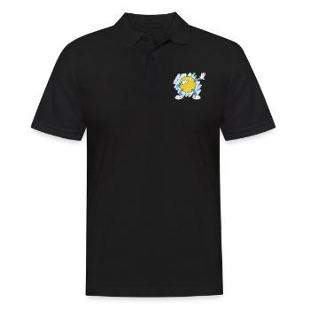 Tennis Dabbing Tennisspieler Dabben Tennisverein - Männer Poloshirt - Schwarz - Vorne - Kai (181cm)