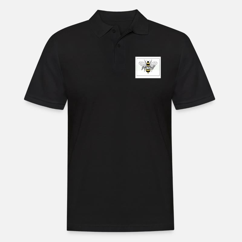 Bee yourself - Männer Poloshirt - Schwarz