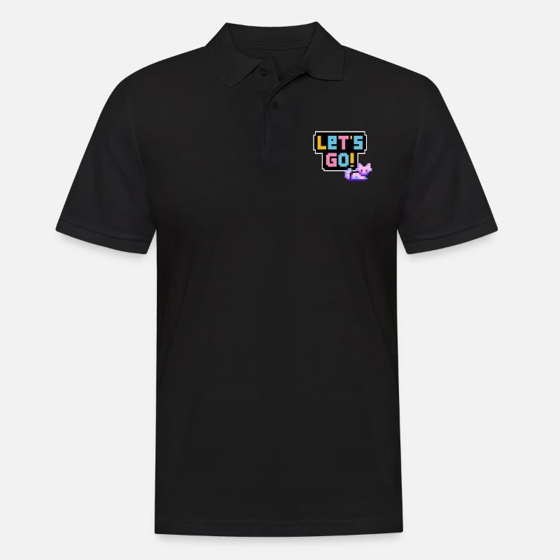 Let's Go! - Männer Poloshirt - Schwarz