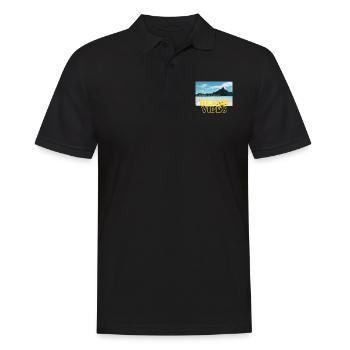 Beach 9 - Männer Poloshirt - Schwarz - Vorne - Kai (181cm)