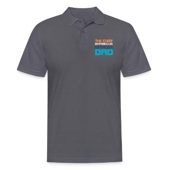 The Chief Barbecue Officer Dad (CBO) - Men's Polo Shirt - charcoal grey - Front - Nico (186cm)