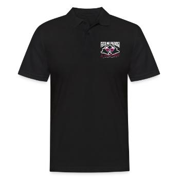 Feed Me Pierogi & Pour Me Wine Polska Food Polish - Männer Poloshirt - Schwarz - Vorne - Kai (181cm)
