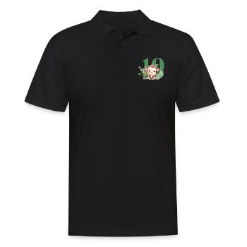 10e anniversaire singe safari - Polo Homme - noir - Devant - Kai (181cm)