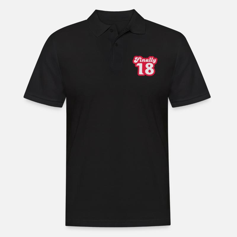 Finally 18 - Männer Poloshirt - Schwarz