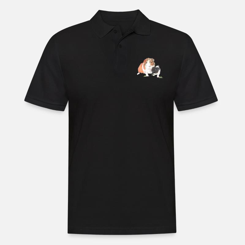 Wester Meerschweinchen - Männer Poloshirt - Schwarz