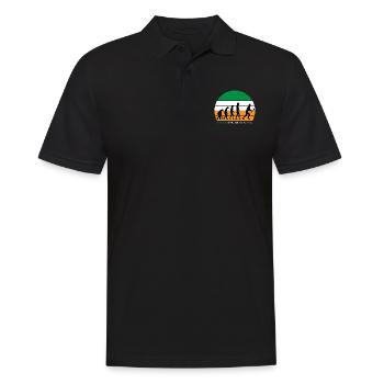 The Evolution of Hurling - Men's Polo Shirt - black - Front - Kai (181cm)