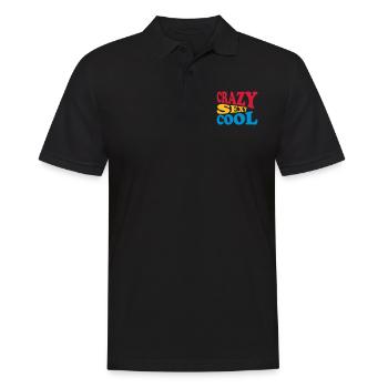 crazy sexy cool design - Men's Polo Shirt - black - Front - Kai (181cm)