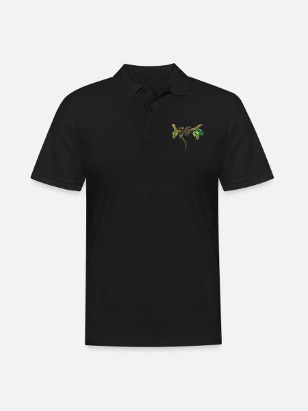 Anaconda, die lustige Schlange - Männer Poloshirt - Schwarz