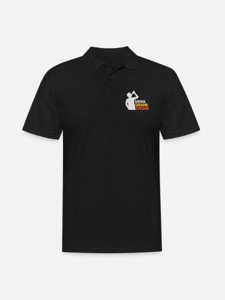 drink drank drunk quote - Men's Polo Shirt - black