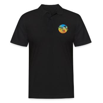 Bunter Vogel - Männer Poloshirt - Schwarz - Vorne - Kai (181cm)