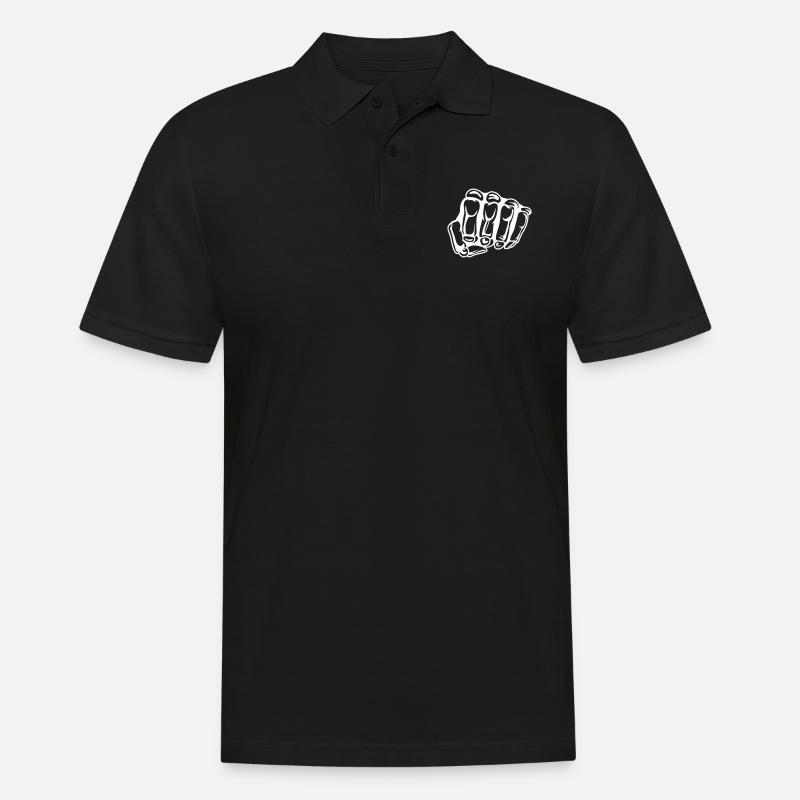 skull faust - Männer Poloshirt - Schwarz