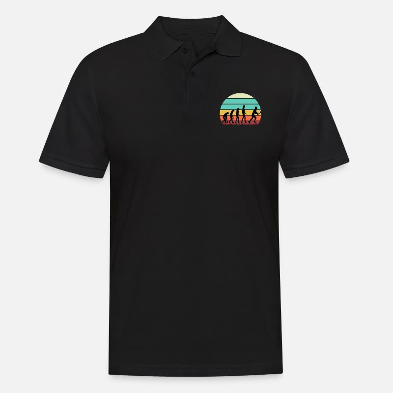L’évolution du hurling - Polo Homme - noir