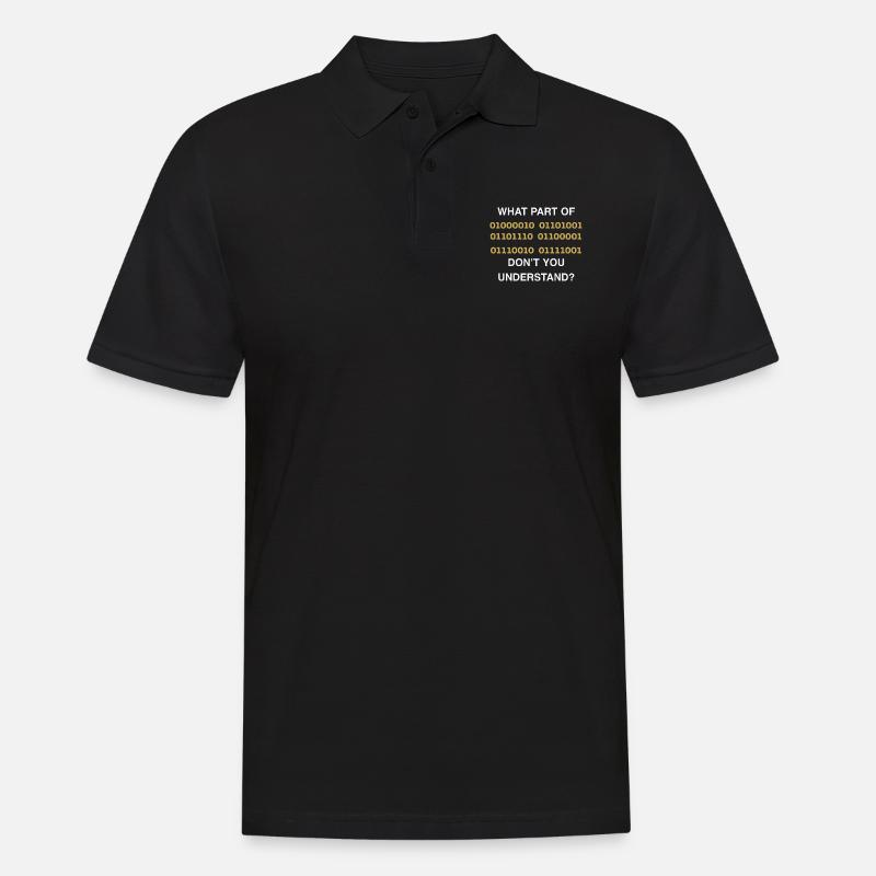 Software engineer code - Männer Poloshirt - Schwarz