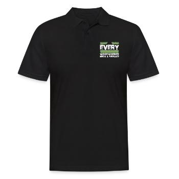 déclaration de blogueur tshirts de charpentier amusants - Polo Homme - noir - Devant - Kai (181cm)