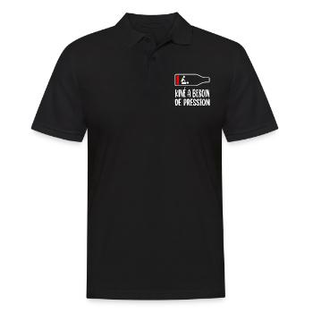Kiné a besoin de pression t-shirt masseur humour - Polo Homme - noir - Devant - Kai (181cm)