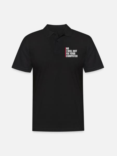 not fix your computer - Men's Polo Shirt - black