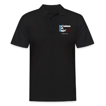 Auf keinen Fall Digga! - Anti-AfD - Männer Poloshirt - Schwarz - Vorne - Kai (181cm)