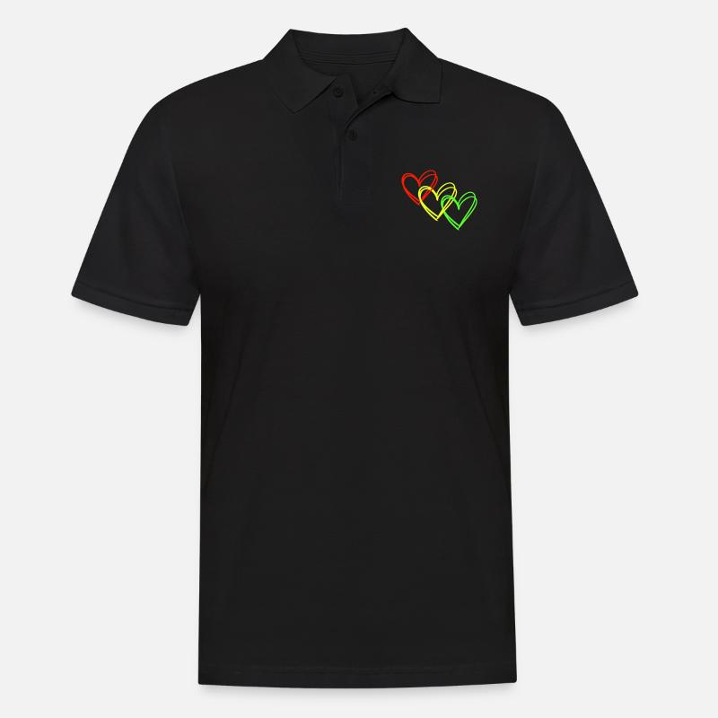 Cuori <3 Collana Cuore Amore ♥ - Polo da uomo - nero
