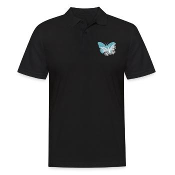 J’adore le papillon - Polo Homme - noir - Devant - Kai (181cm)