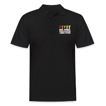 We Rise Together Bisexual Gay Trans Queer Lgbtq Ra - Männer Poloshirt - Schwarz - Vorne - Kai (181cm)