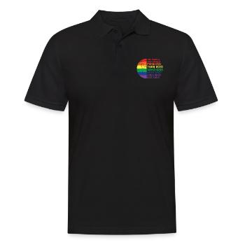 LGBTQ Nonbinary Coloré Rainbow Flag LGBTQ + Pride - Polo Homme - noir - Devant - Kai (181cm)