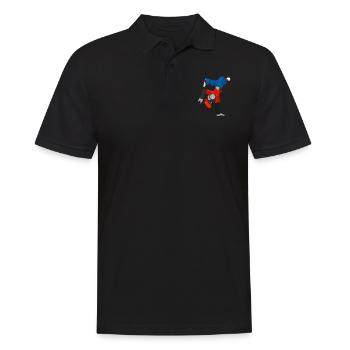 Gorilla Affe Zoo Breakdance tanzen Kinder Geschenk - Männer Poloshirt - Schwarz - Vorne - Kai (181cm)