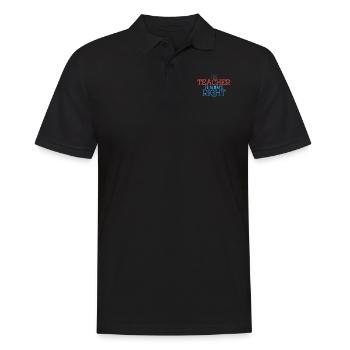 Teacher saying funny school gift - Men's Polo Shirt - black - Front - Kai (181cm)