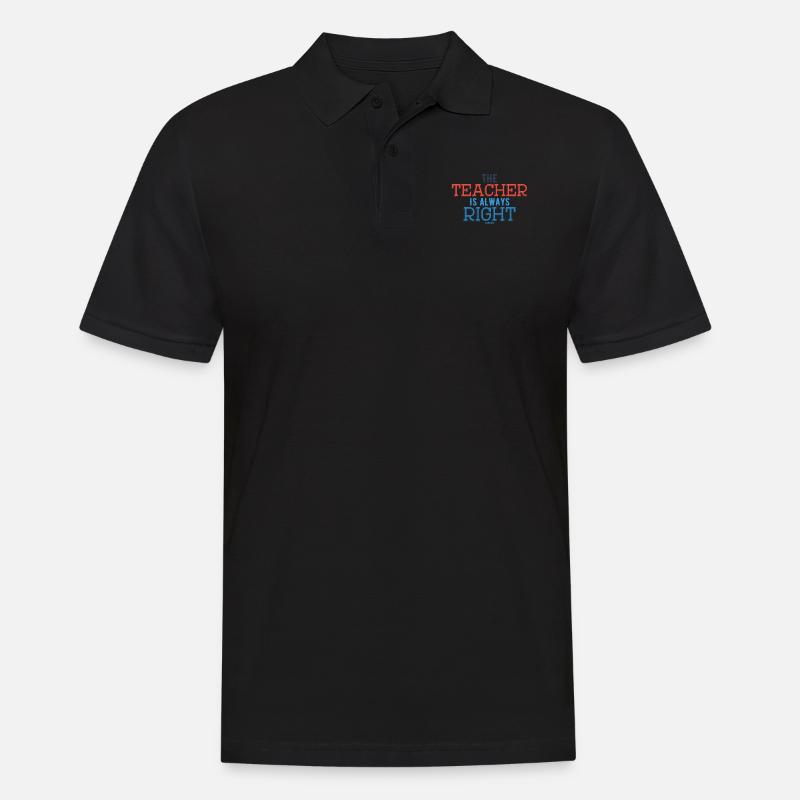 Lehrer Spruch lustig Schule Geschenk - Männer Poloshirt - Schwarz