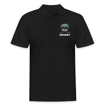Né pour jouer au hockey Amant de sport - Polo Homme - noir - Devant - Kai (181cm)